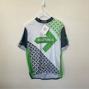 Primal Wear Cycling Jersey Mens 2XL NWT White Green Sport Cut Set It Jersey